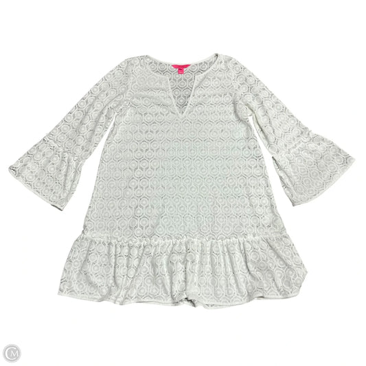 Swimwear Cover-up Designer By Lilly Pulitzer In Cream, Size: M
