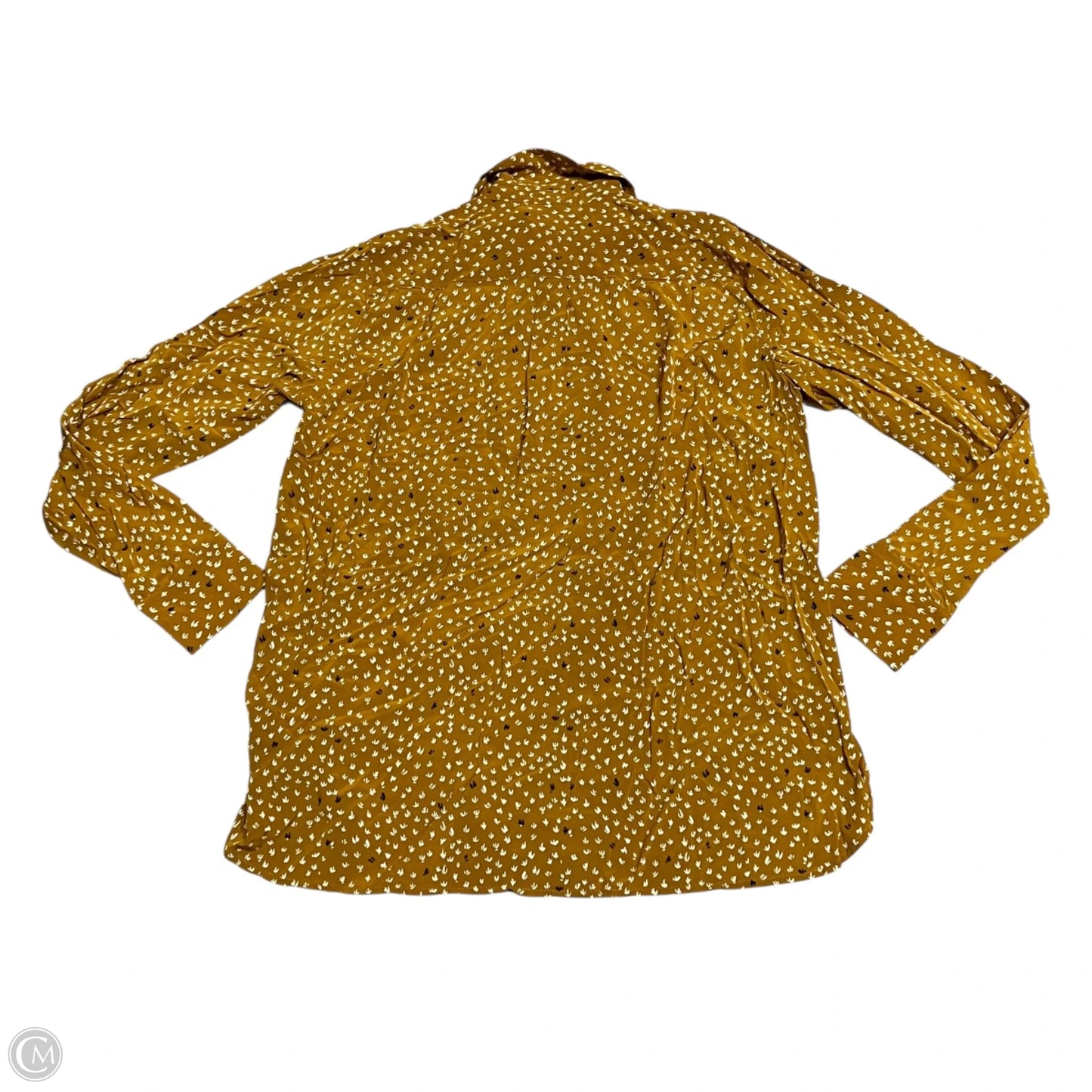 Top Long Sleeve By Hatch In Orange & White, Size: Xs