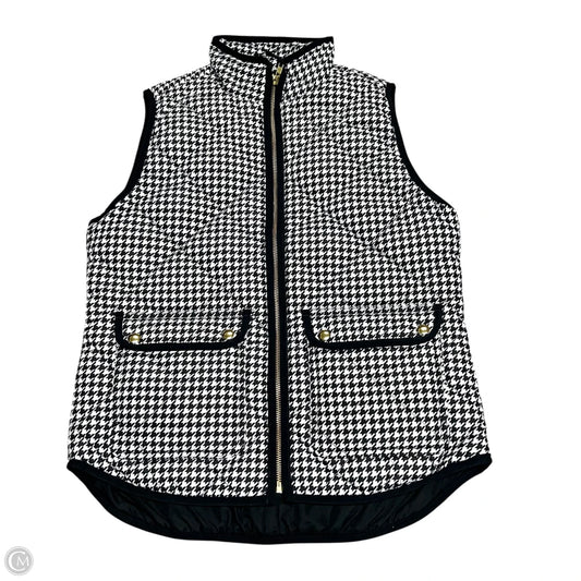 Vest Puffer & Quilted By J. Crew In Black & White, Size: S