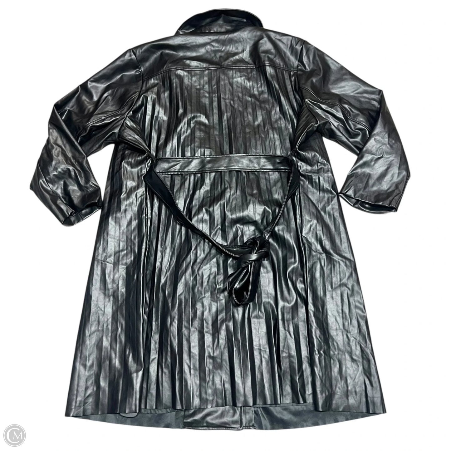 Coat Trench Coat By Ashley Stewart In Black, Size: 3x