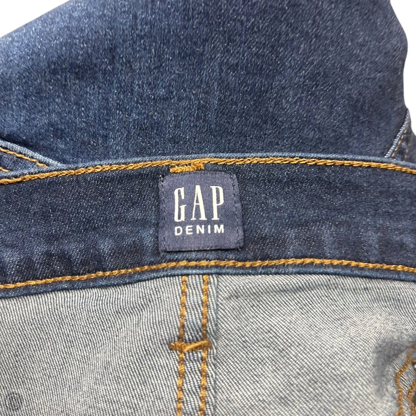 Jeans Straight By Gap In Blue Denim, Size: 10