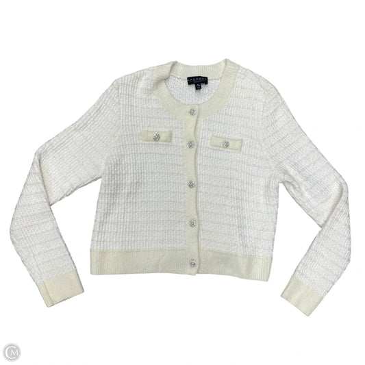 Sweater Cardigan By Laundry In Cream, Size: Xl