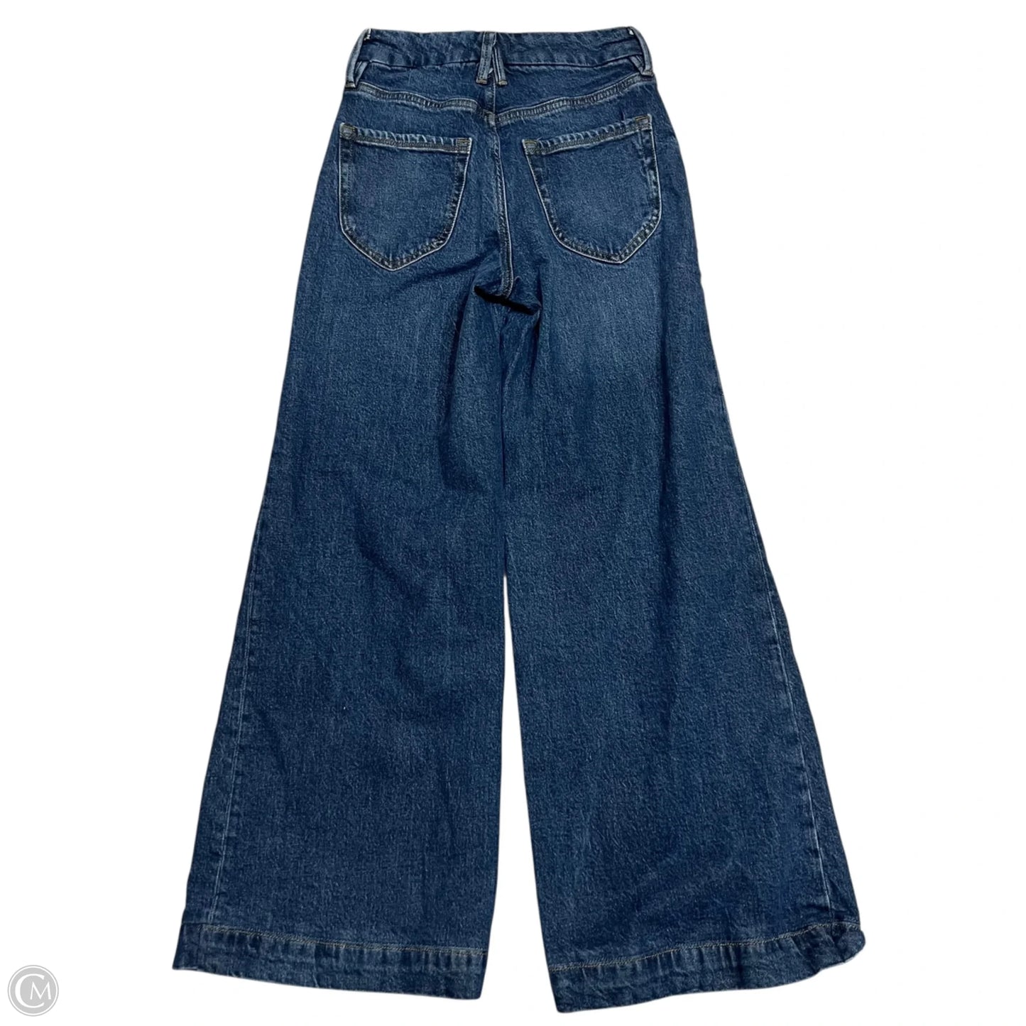 Jeans Flared By Good American In Blue Denim, Size: 0