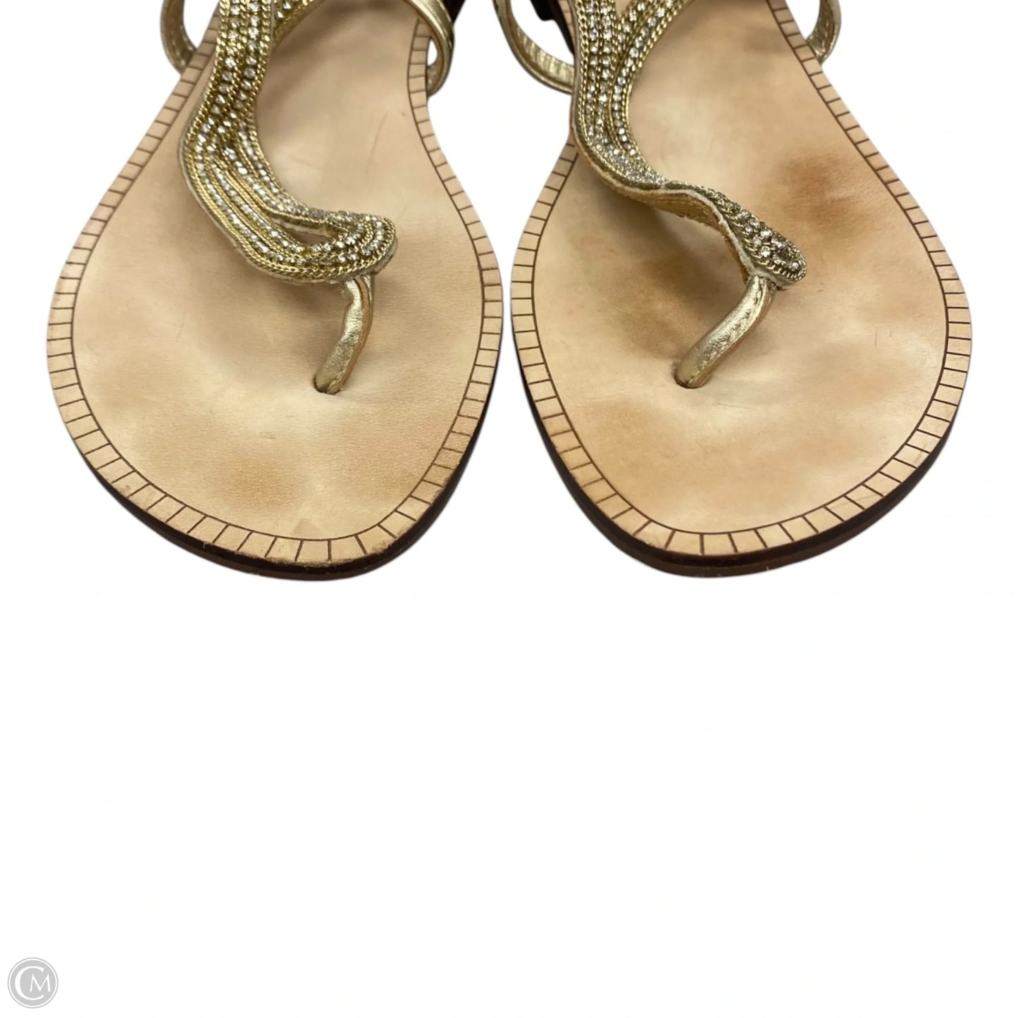 Sandals Designer By Lilly Pulitzer In Gold, Size: 7