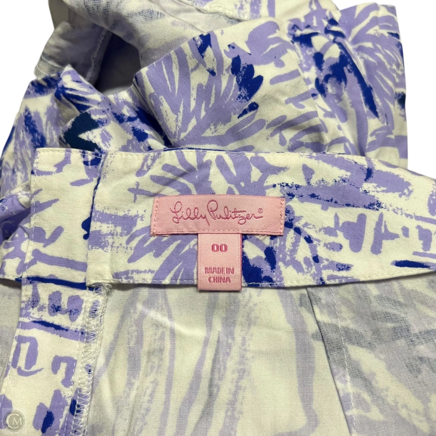 Shorts Designer By Lilly Pulitzer In Purple & White, Size: Xxs