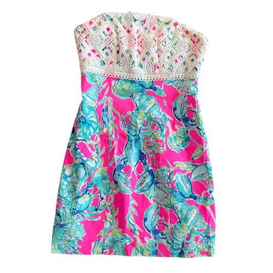 Dress Designer By Lilly Pulitzer In Blue & Pink, Size: Xs
