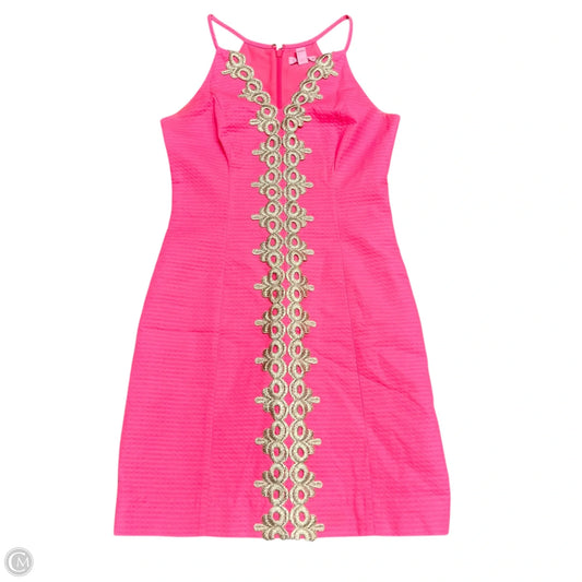 Dress Designer By Lilly Pulitzer In Gold & Pink, Size: Xxs