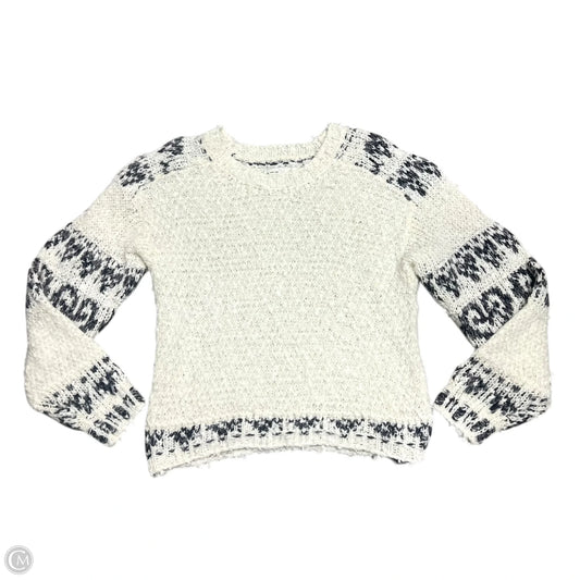 Sweater By Anthropologie In Blue & Cream, Size: S