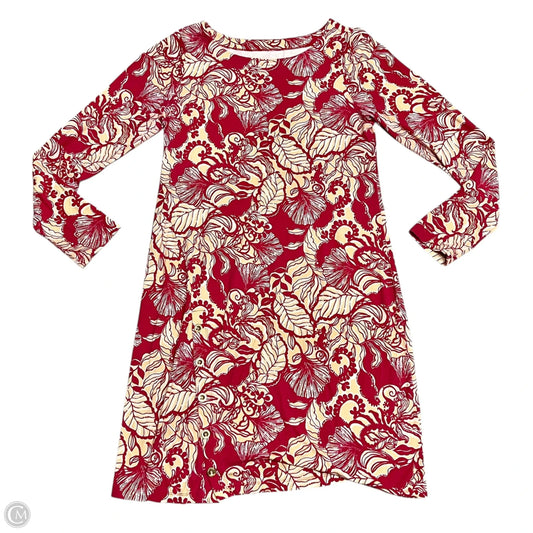 Dress Designer By Lilly Pulitzer In Red & Tan, Size: M