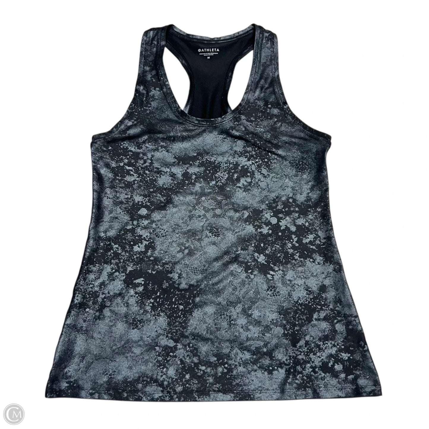 Athletic Tank Top By Athleta In Black & Grey, Size: M
