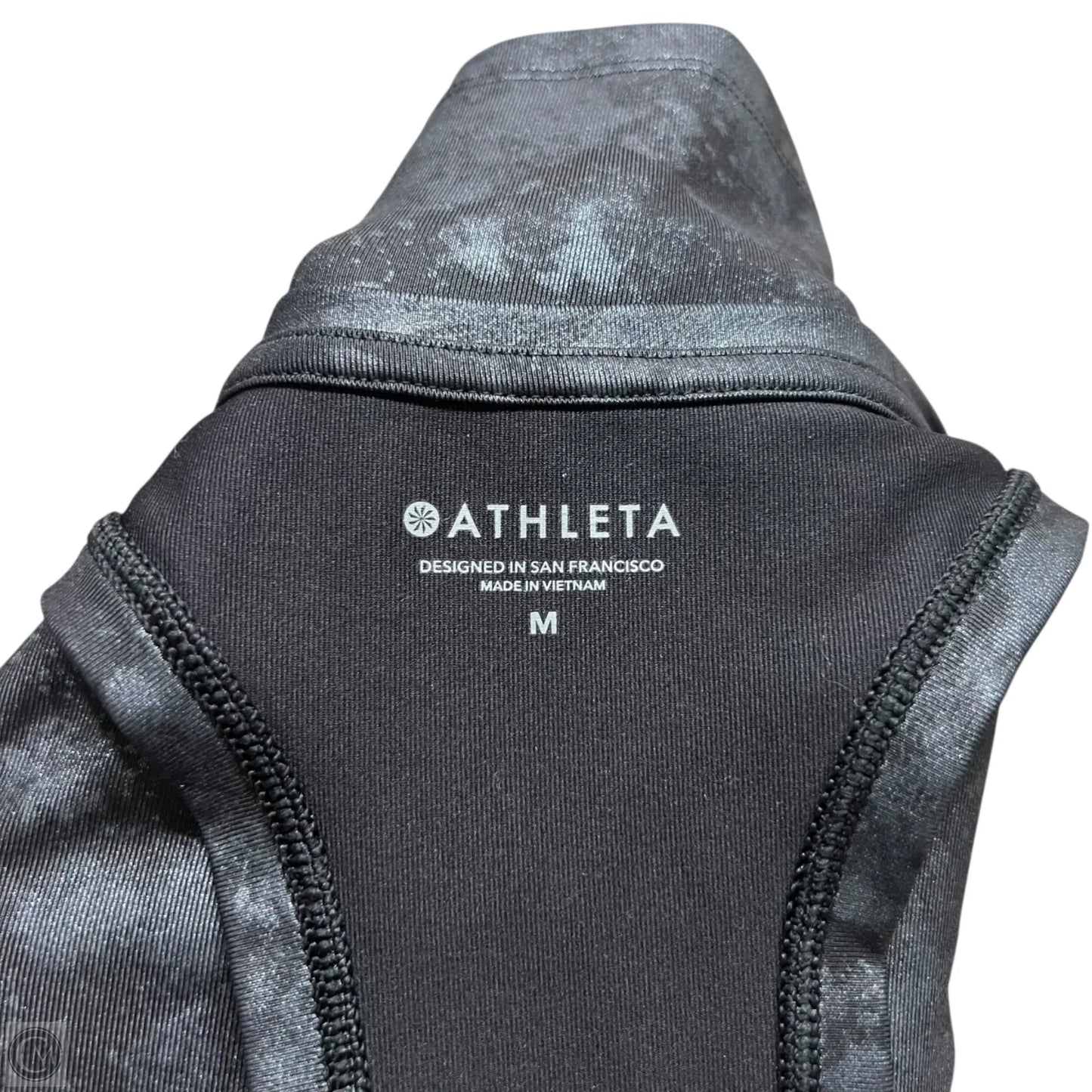 Athletic Tank Top By Athleta In Black & Grey, Size: M