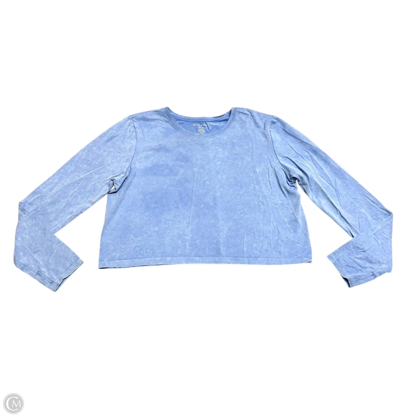 Top Long Sleeve By Harmony & Balance In Blue, Size: Xl
