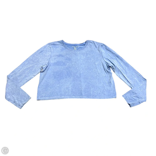 Top Long Sleeve By Harmony & Balance In Blue, Size: Xl