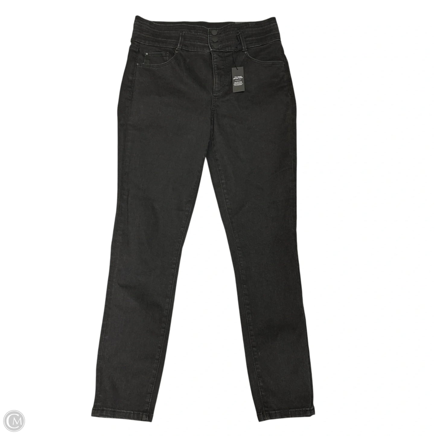 Jeans Skinny By Ann Taylor In Black Denim, Size: 10