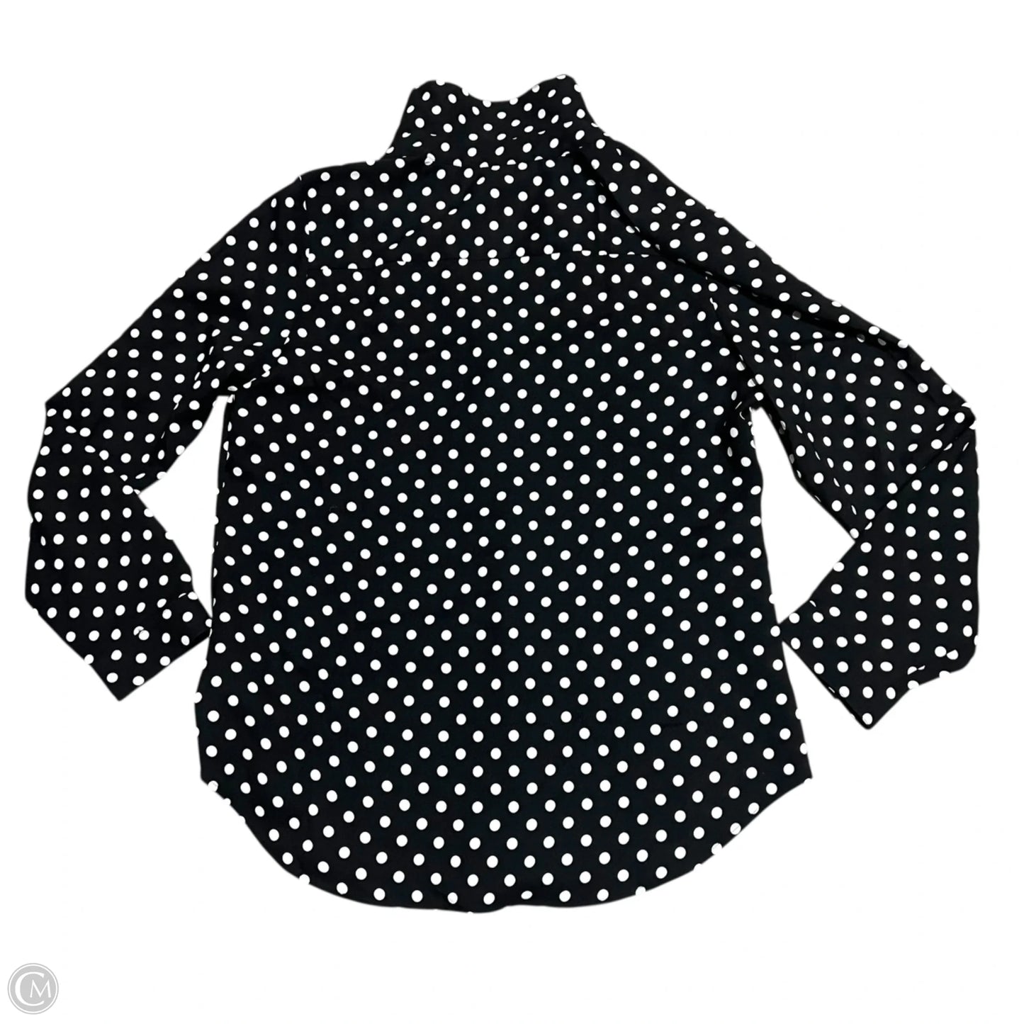 Top Long Sleeve By Ann Taylor In Polkadot Pattern, Size: M