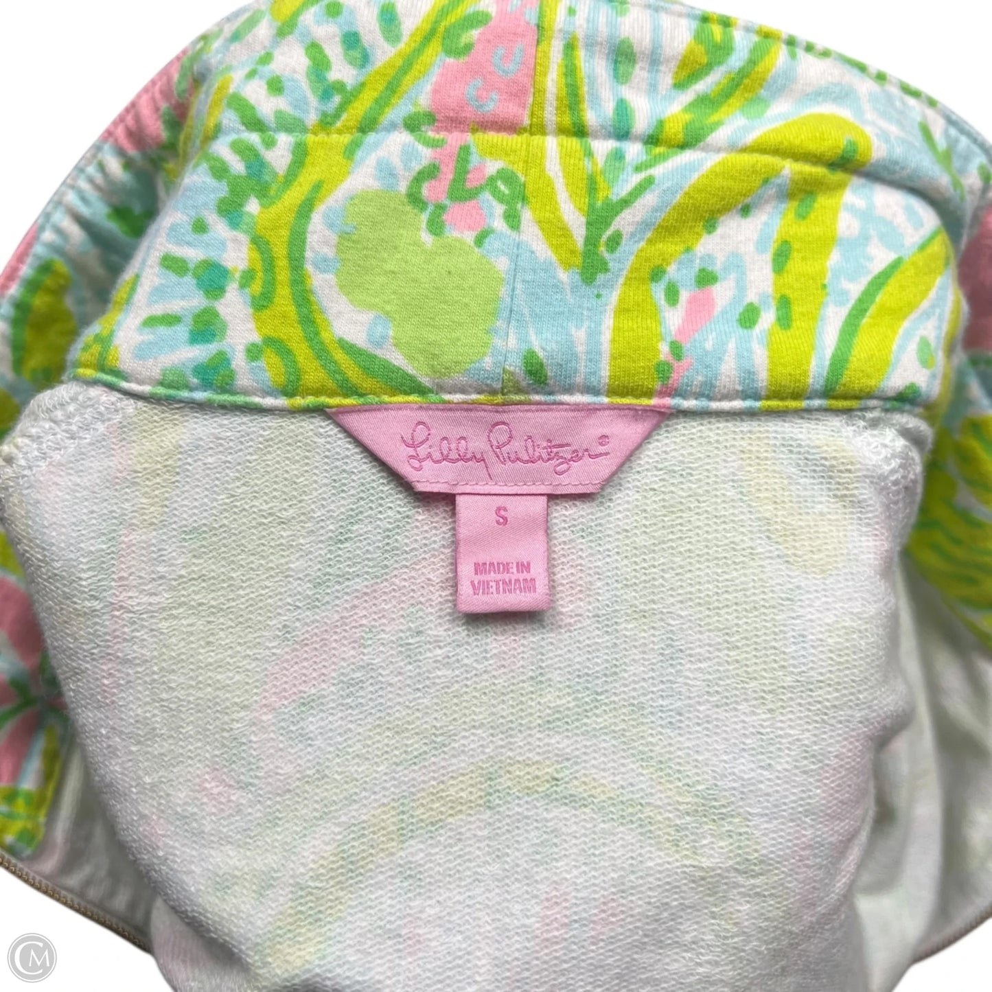 Sweatshirt Designer By Lilly Pulitzer In Green & White, Size: S