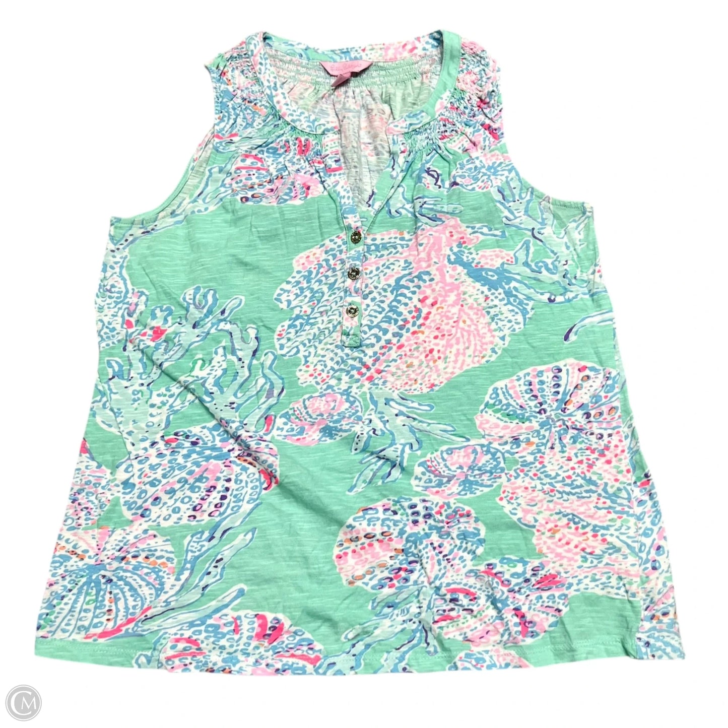 Tank Top Designer By Lilly Pulitzer In Teal, Size: S