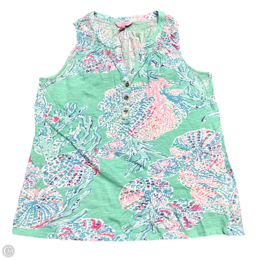 Tank Top Designer By Lilly Pulitzer In Teal, Size: S