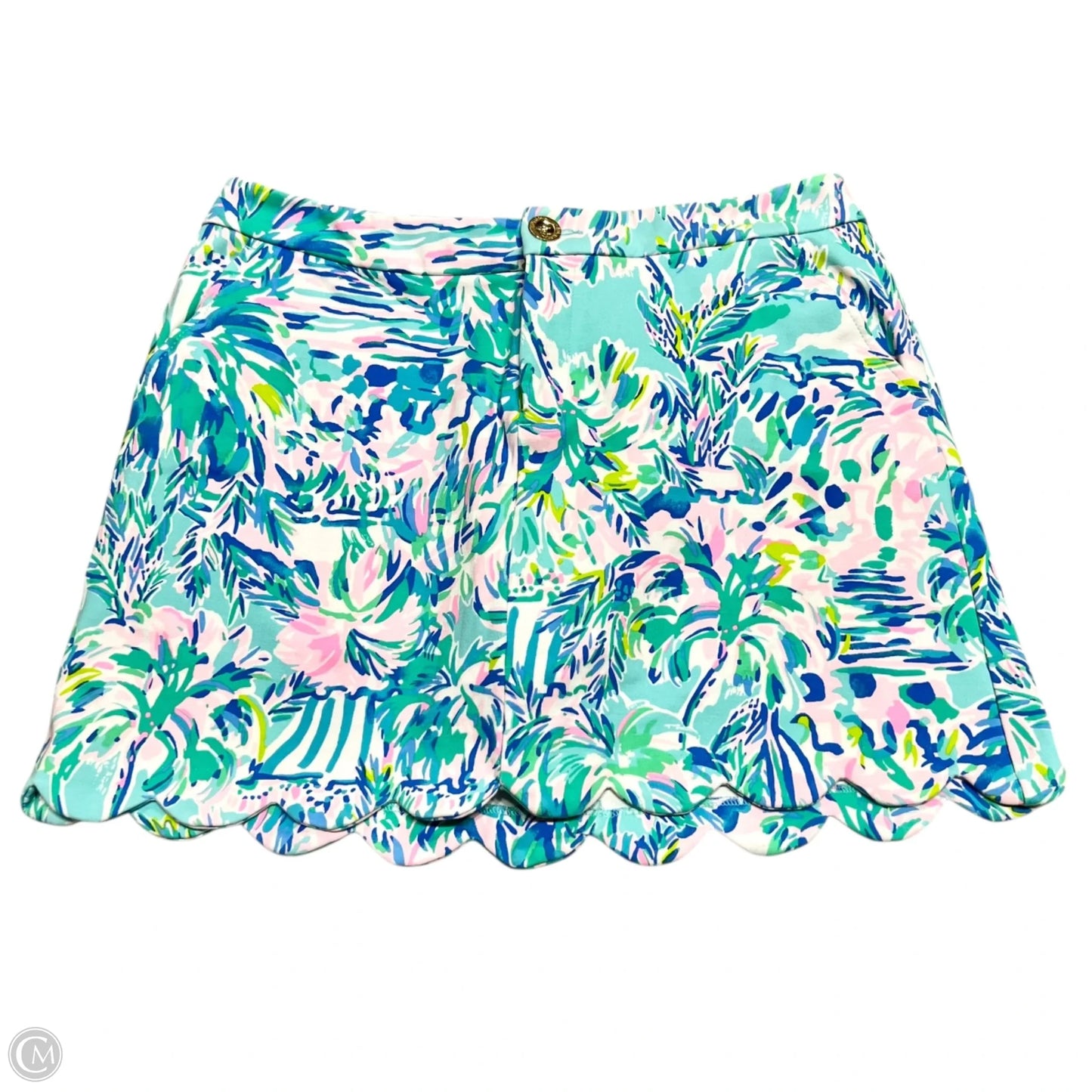 Skort Designer By Lilly Pulitzer In Green & Pink, Size: 6