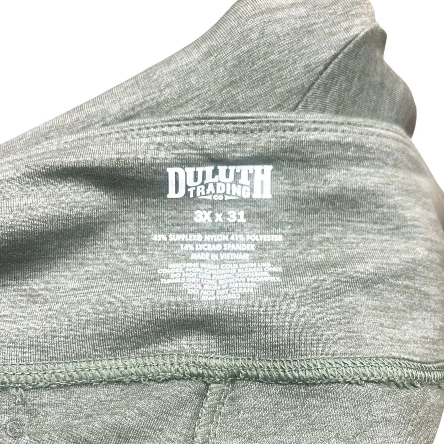 Pants Leggings By Duluth Trading In Green, Size: 3x