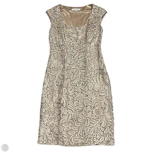 Dress Party Midi By Sue Wong In Tan, Size: 2