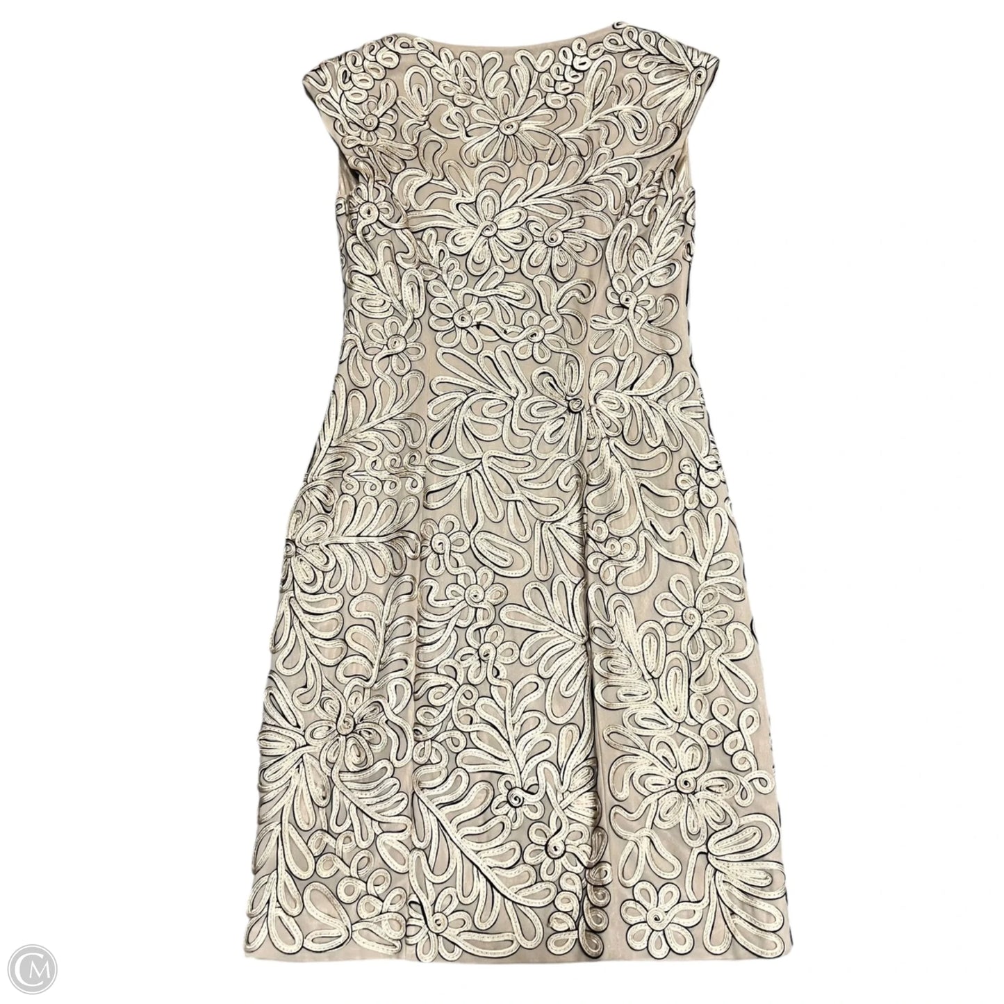 Dress Party Midi By Sue Wong In Tan, Size: 2
