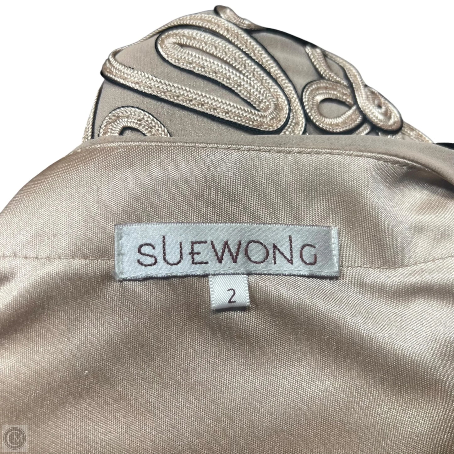 Dress Party Midi By Sue Wong In Tan, Size: 2