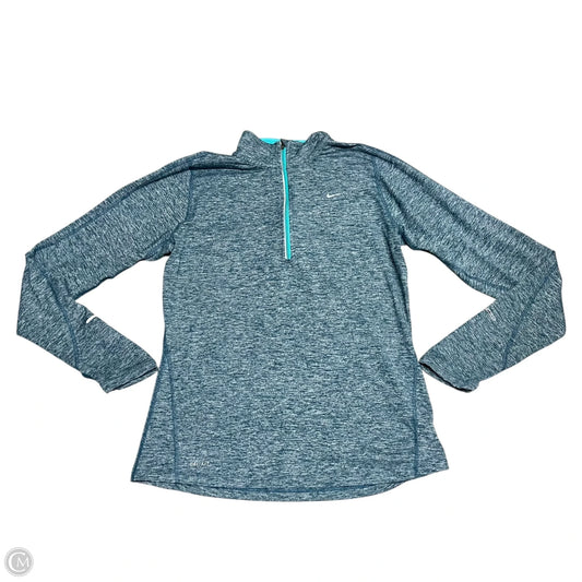 Athletic Jacket By Nike In Blue & Grey, Size: M