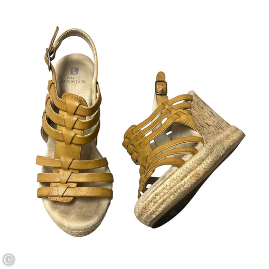 Sandals Heels Wedge By White Mountain In Tan, Size: 6.5