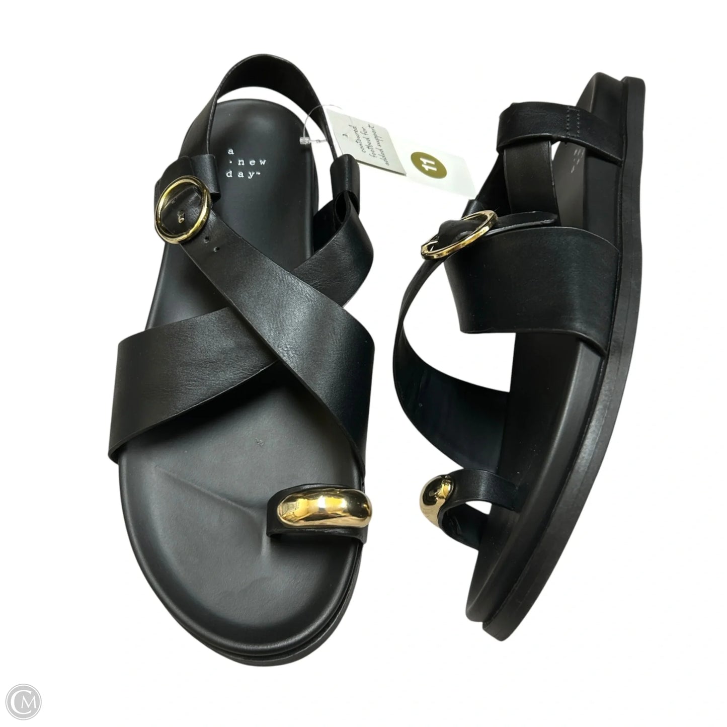 Sandals Flats By A New Day In Black, Size: 11