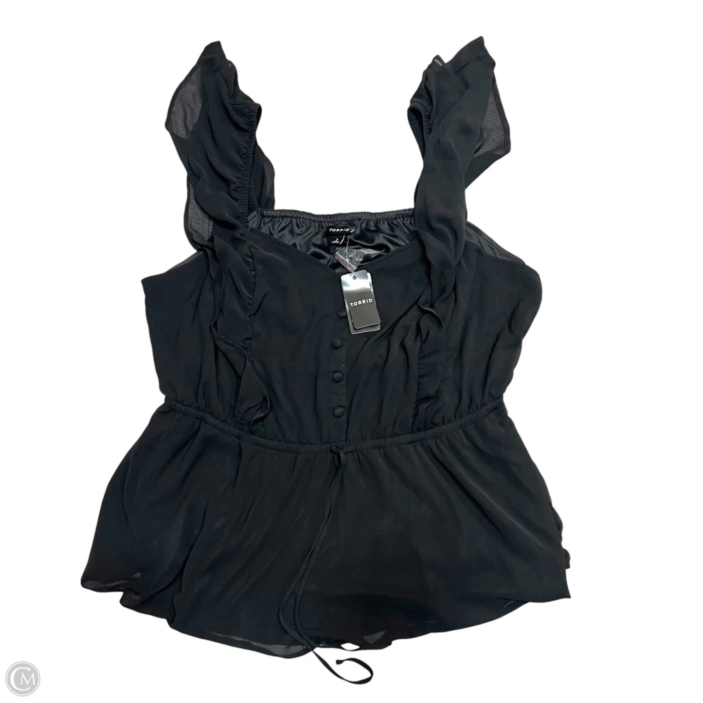 Top Short Sleeve By Torrid In Black, Size: 2x