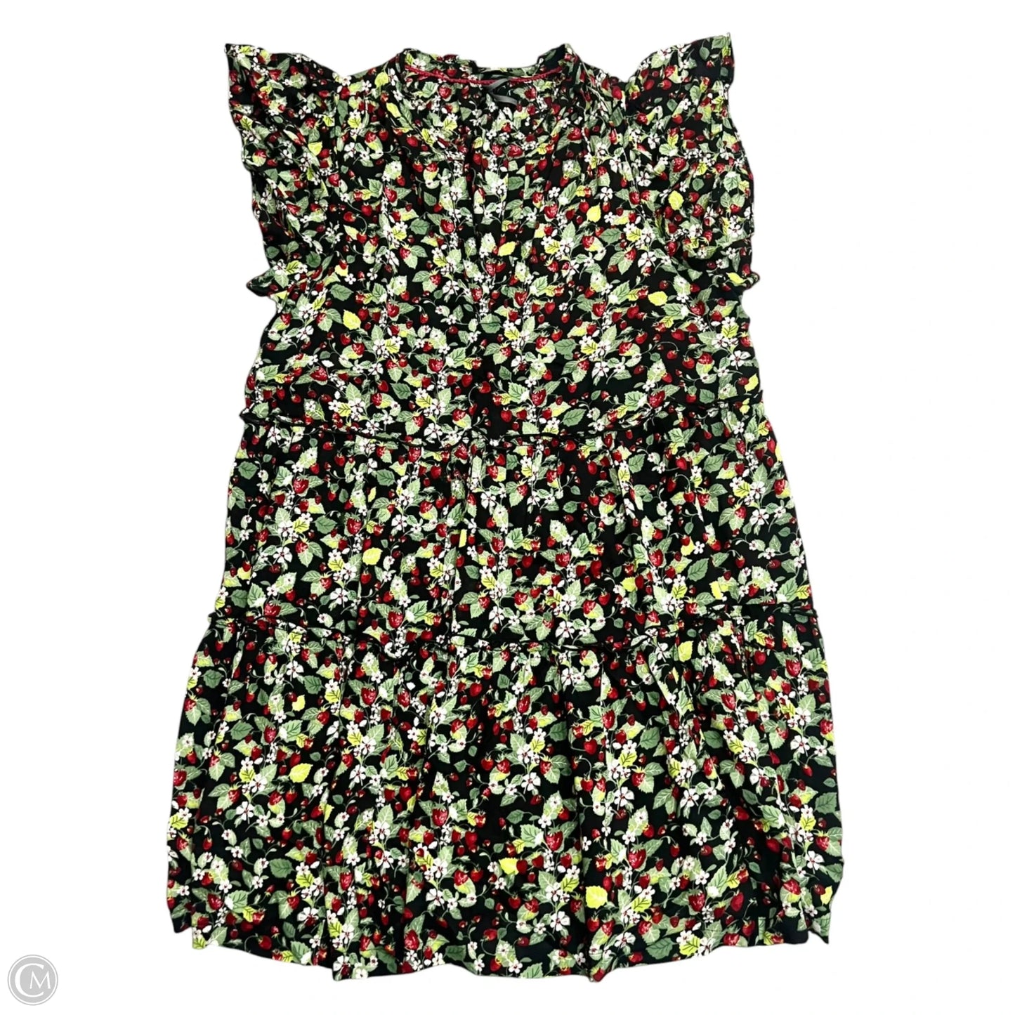 Dress Casual Short By Anthropologie In Black & Green, Size: 2x