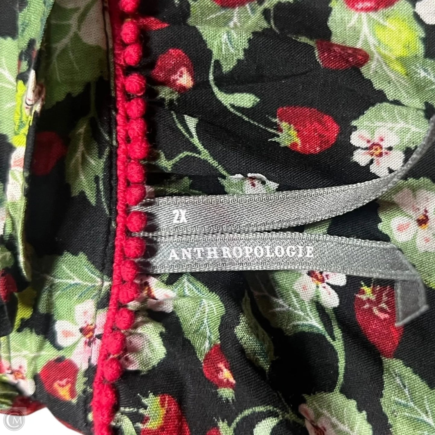 Dress Casual Short By Anthropologie In Black & Green, Size: 2x