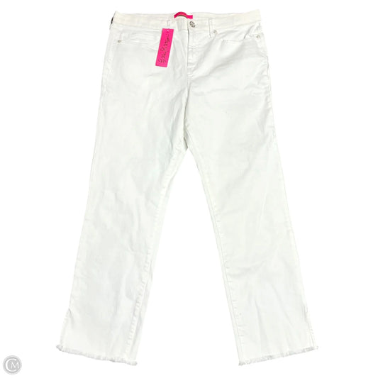 Jeans Designer By Lilly Pulitzer In Cream, Size: 16
