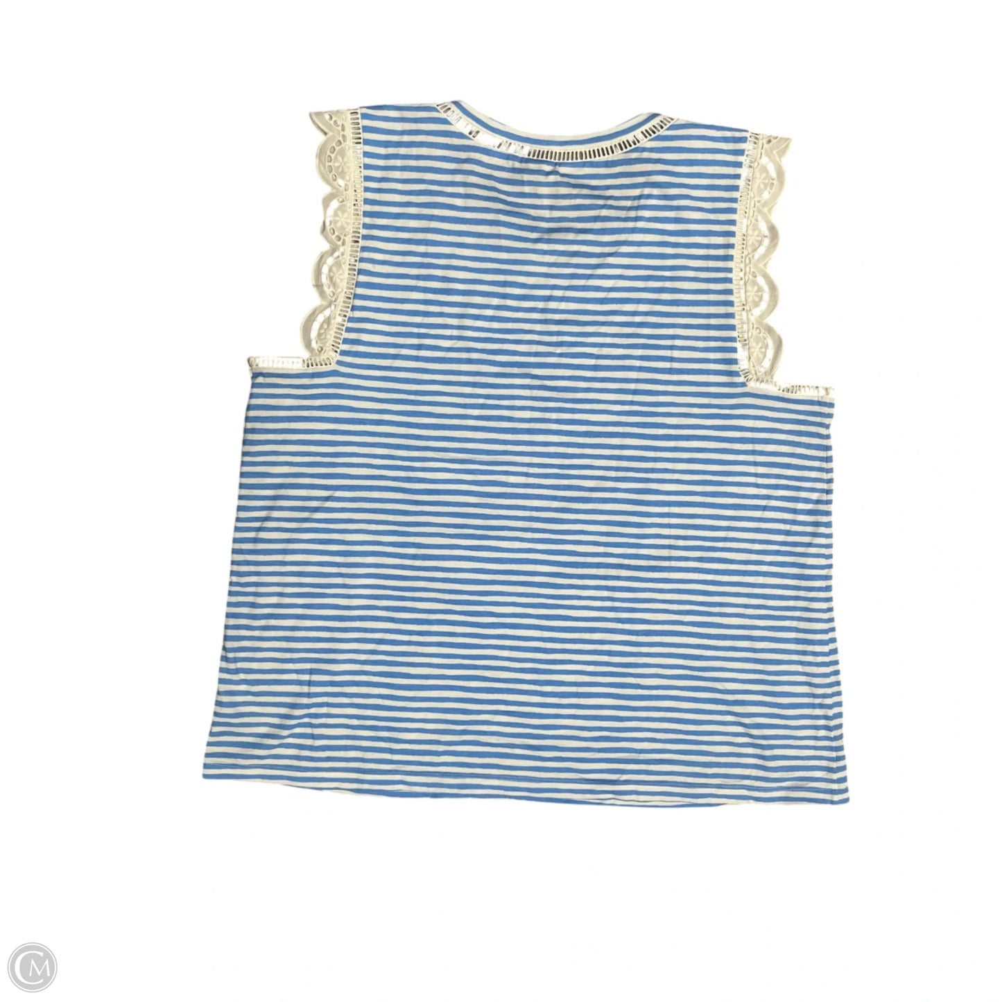 Top Sleeveless Designer By Lilly Pulitzer In Blue & White, Size: Xl