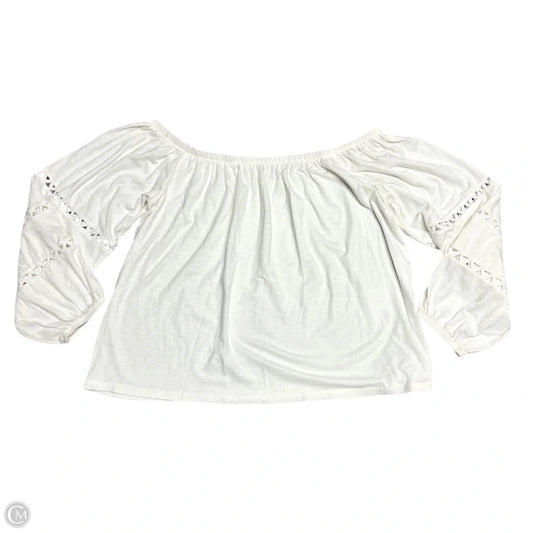 Top Long Sleeve Designer By Lilly Pulitzer In Cream, Size: Xl