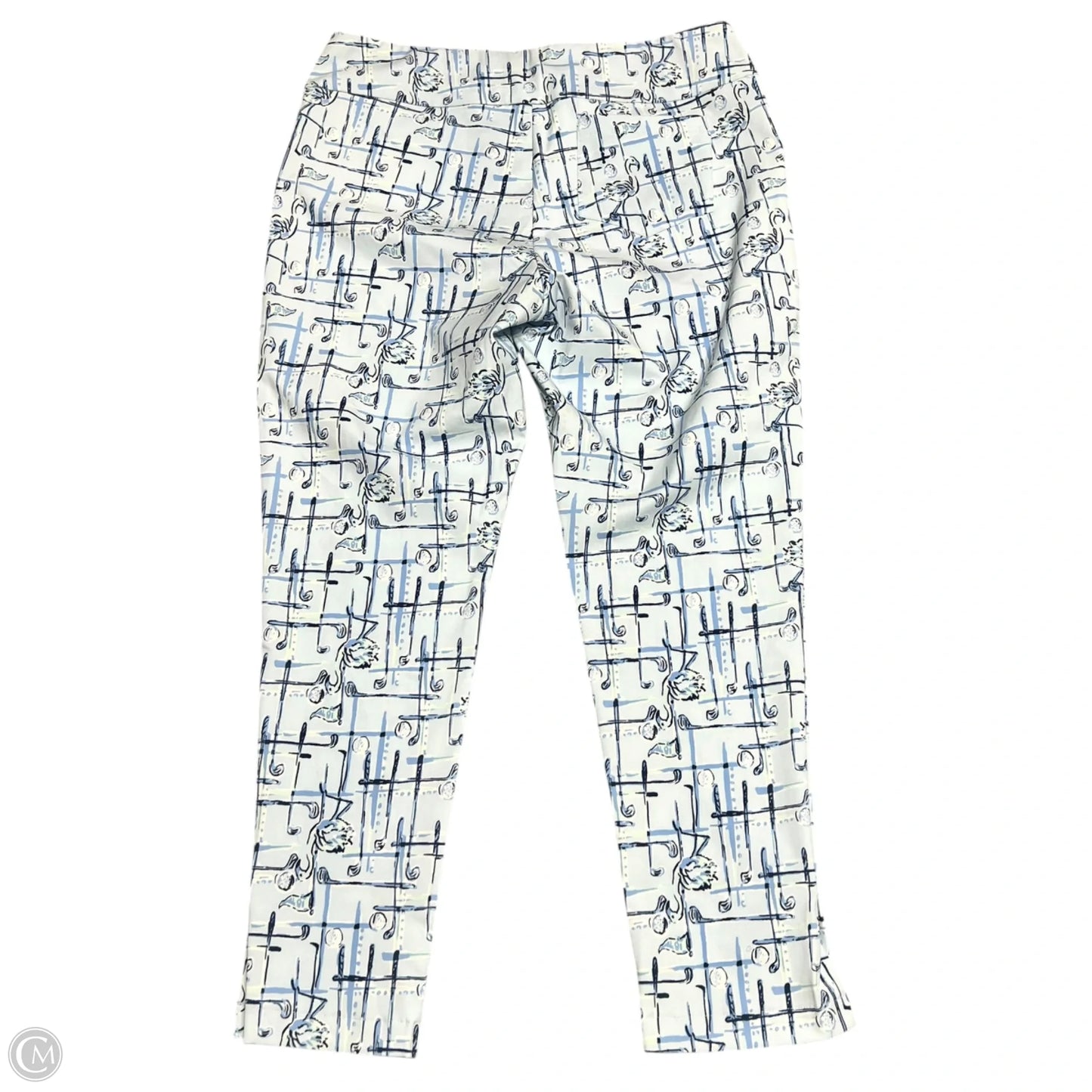Pants Designer By Lilly Pulitzer In Blue & White, Size: 14