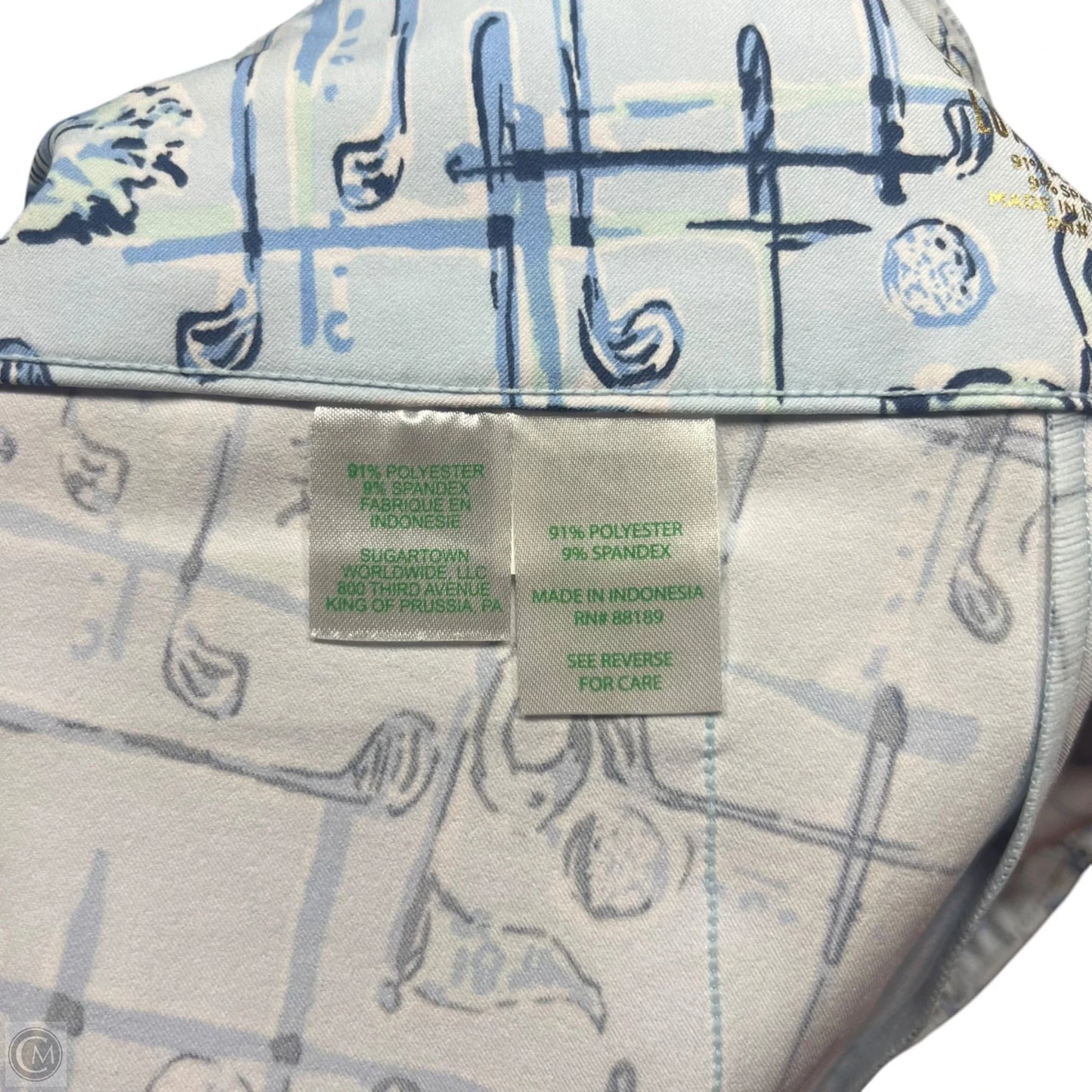 Pants Designer By Lilly Pulitzer In Blue & White, Size: 14