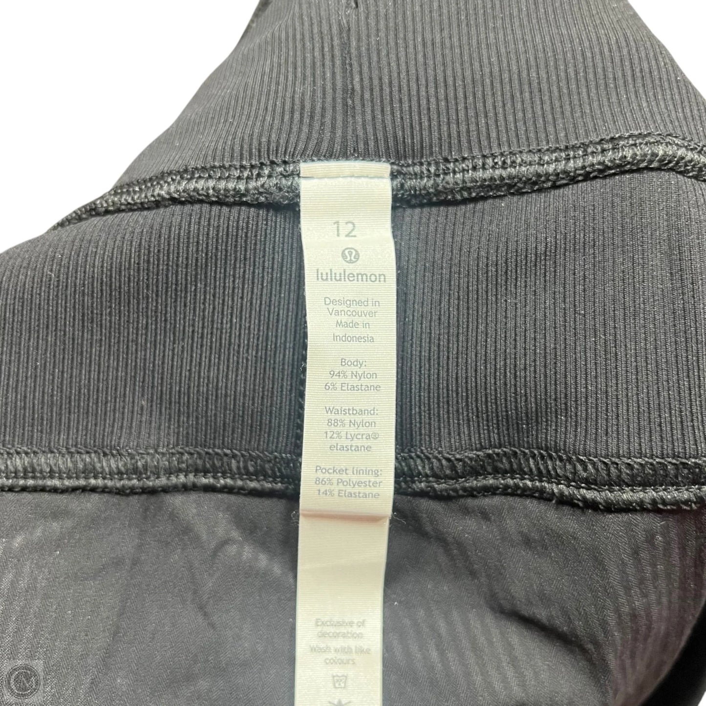 Athletic Pants By Lululemon In Black, Size: 12