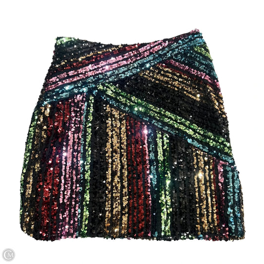 Skirt Midi By Nicole Miller In Rainbow Print, Size: 8