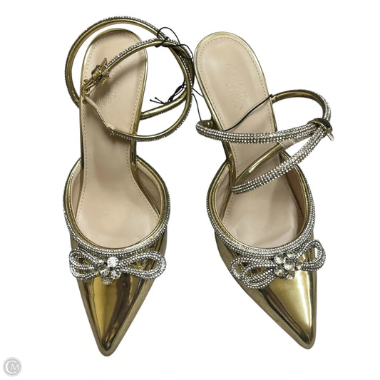 Shoes Heels Stiletto By Charlotte Russe In Gold, Size: 10