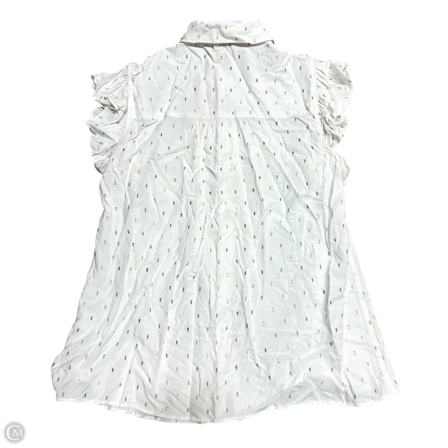 Top Sleeveless Designer By Lilly Pulitzer In Gold & White, Size: Xs