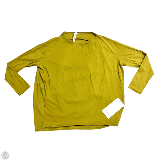 Athletic Top Long Sleeve Crewneck By Lululemon In Chartreuse, Size: S