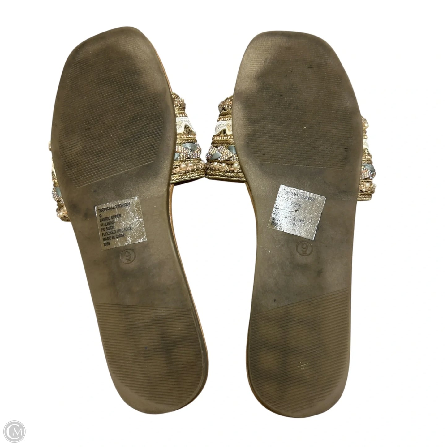 Shoes Flats By Madden Girl In Gold & Tan, Size: 9