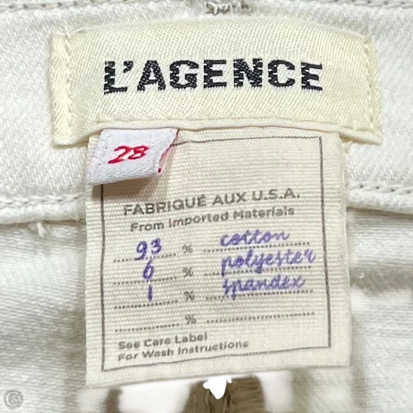 Jeans Straight By Lagence In Cream, Size: 6