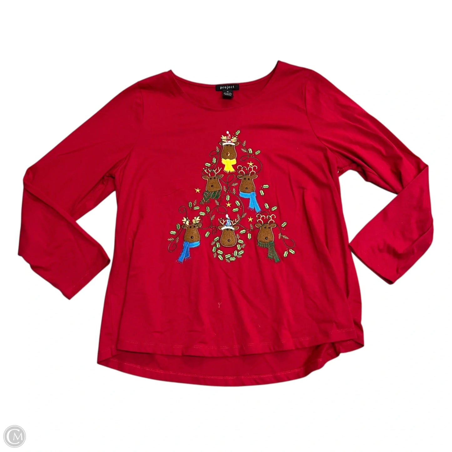 Top Long Sleeve By Project In Red, Size: 1x