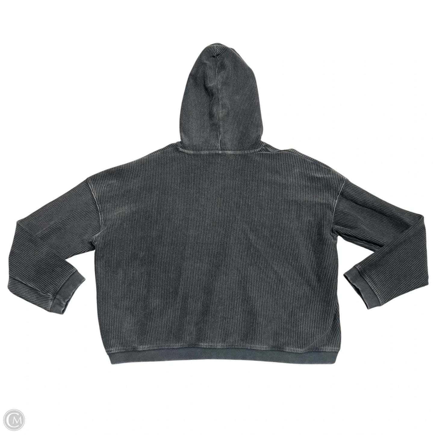 Sweatshirt Hoodie By Aerie In Grey, Size: L