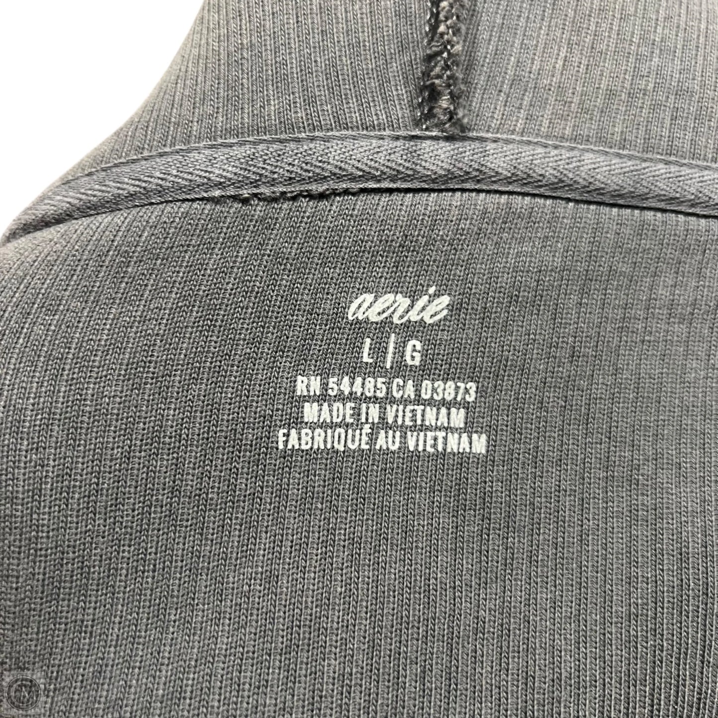 Sweatshirt Hoodie By Aerie In Grey, Size: L
