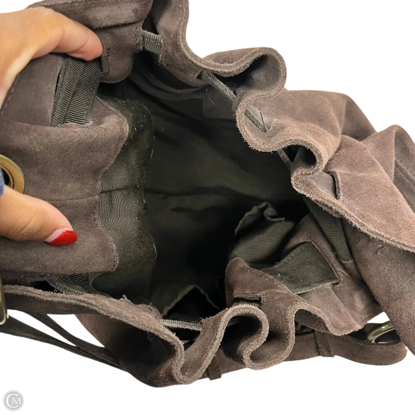 Handbag Leather By Loft, Size: Large