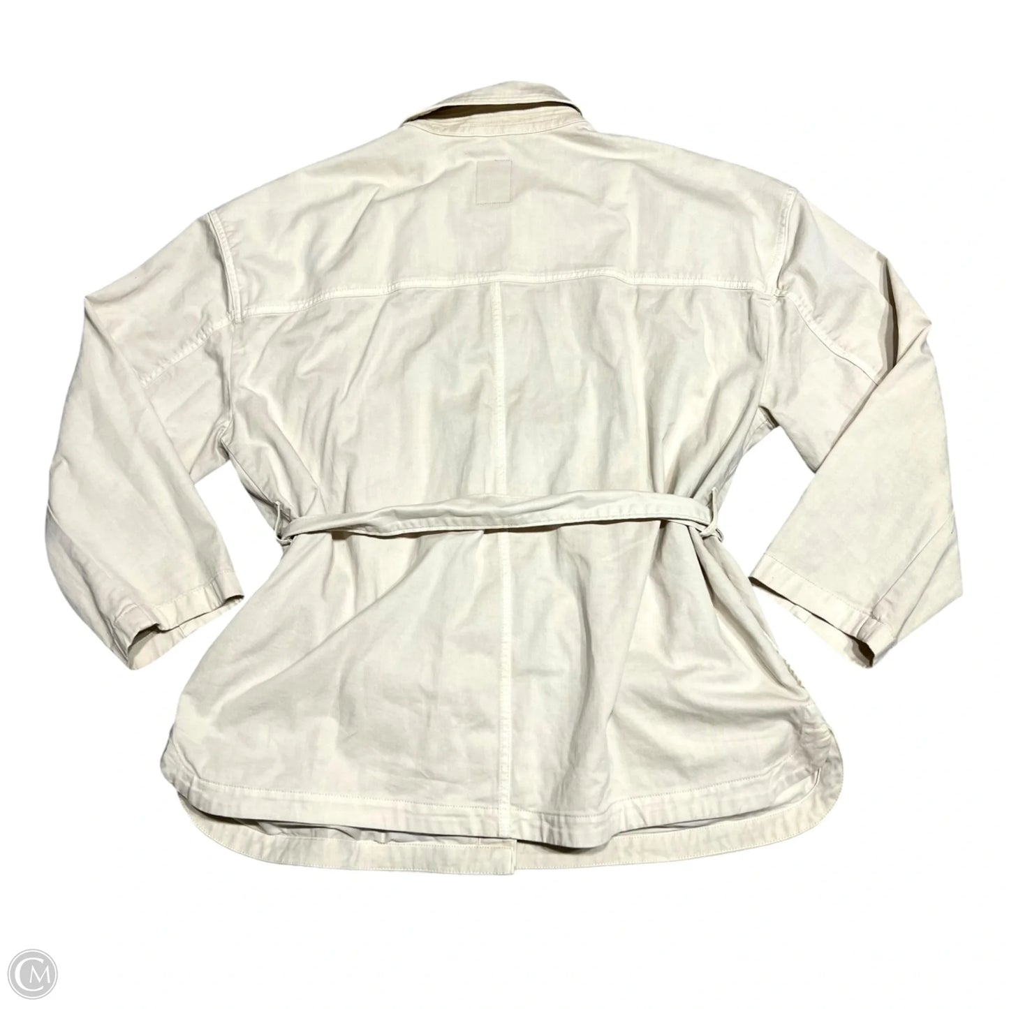 Jacket Denim By Gap In Cream, Size: Xxl